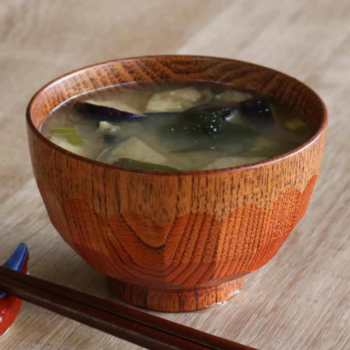 汁椀 木製 270ml 亀甲木目 漆 天然木 食器 同色6個セット （ お椀 椀