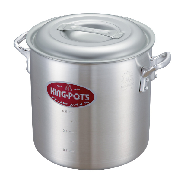 寸胴鍋 15cm 2.7L ガス火専用 キングポット 業務用 中尾アルミ 両手鍋