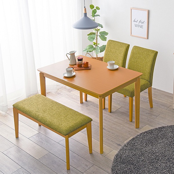 ダイニングセット 4点セット 幅110cm ナチュラル テーブル チェア2脚