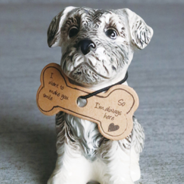 花瓶 一輪挿し フラワーベース 犬 猫 タグ付 （ 花びん 花器 アニマル