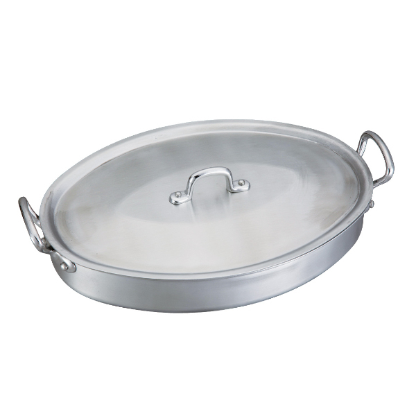 オーバルパン 5号 410×280×70mm オーブン対応 中尾アルミ 業務用