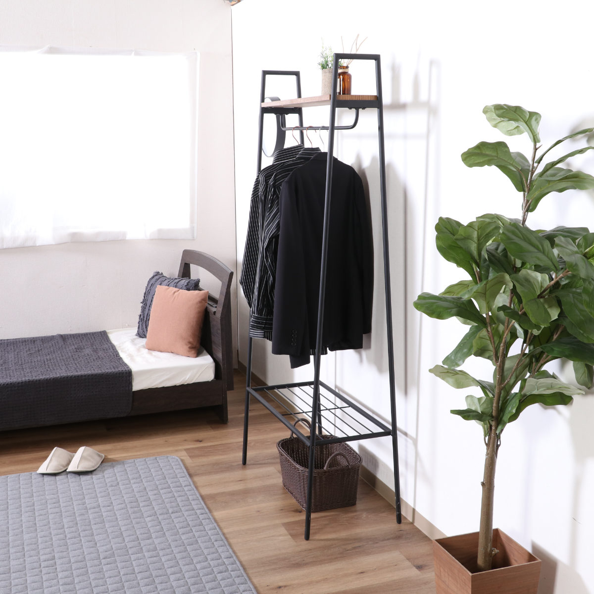 不二貿易（Fuji Boeki） ハンガーラック 幅80cm スチール製