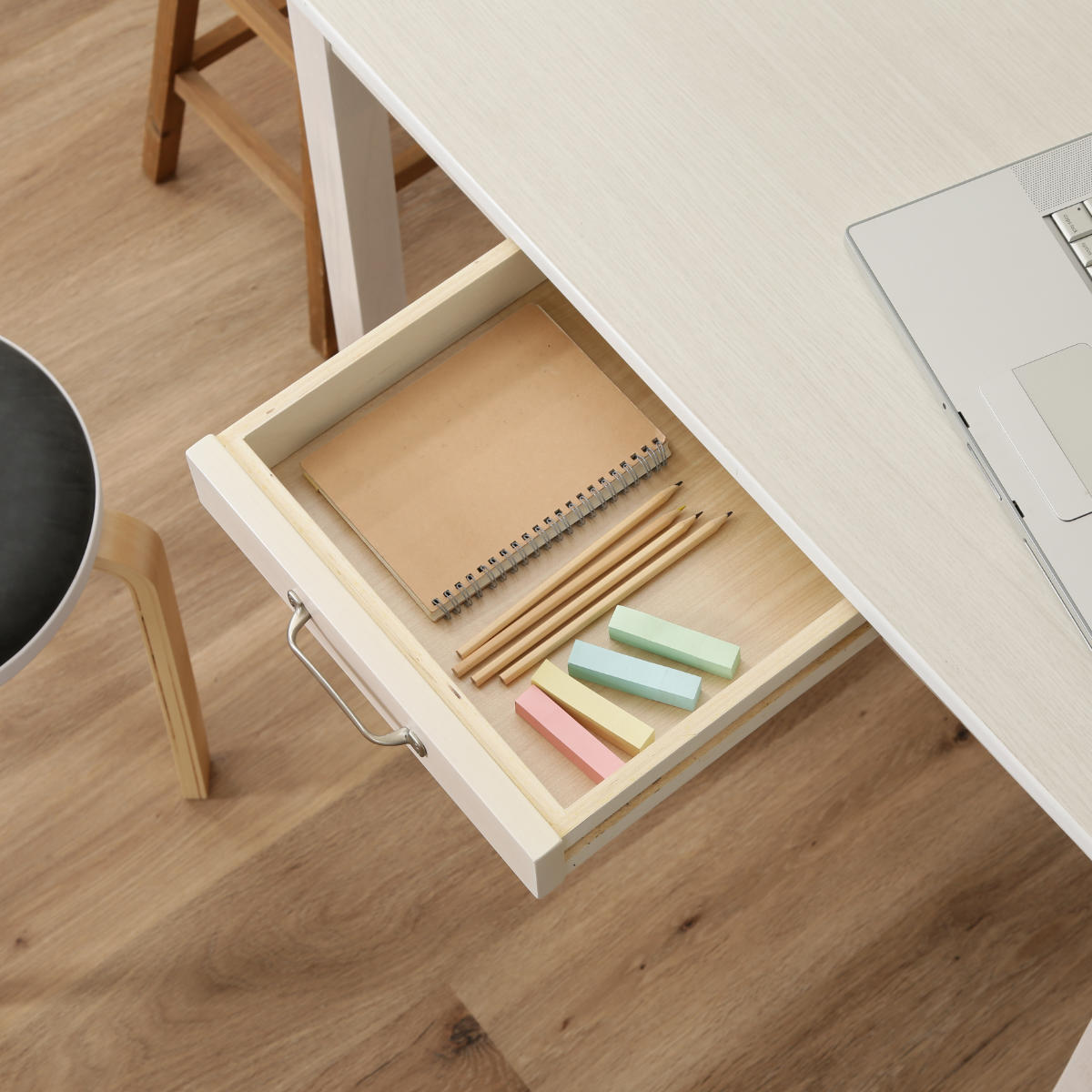 不二貿易（Fuji Boeki） ワークデスク 幅90cm 引き出し付 パソコン