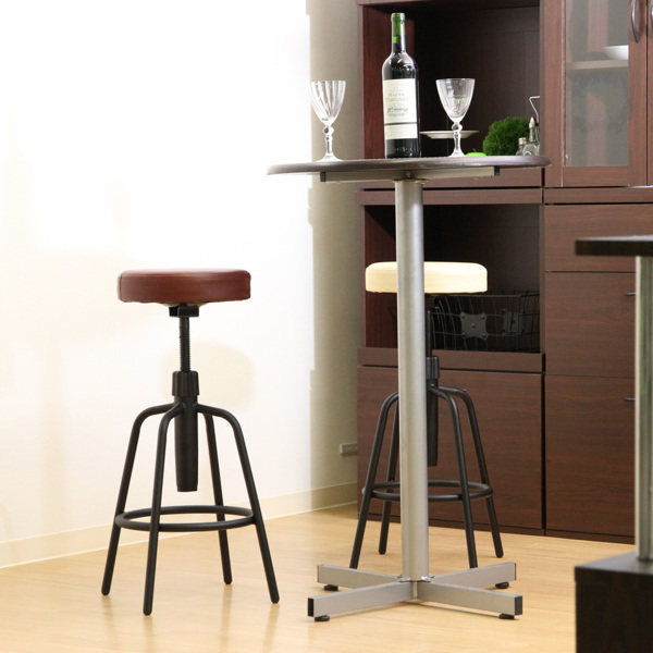 不二貿易（Fuji Boeki） バースツール 高さ62〜71cm ハイチェア 高さ