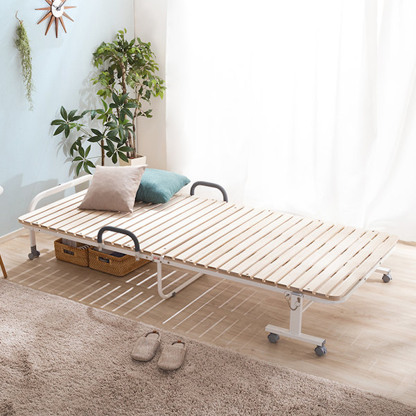 ホームテイスト（HOME taste） 折りたたみベッド シングル 桐 すのこ