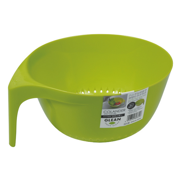 ボウル 穴開き ハンドル付 GLEAN コランダー （ 耐熱ザル 穴あき