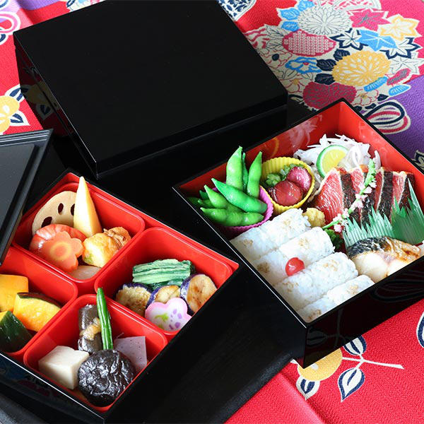 HAKOYA 弁当箱 重箱 3段 3900ml 4人 5人用 18cm 角 三段重 黒内朱