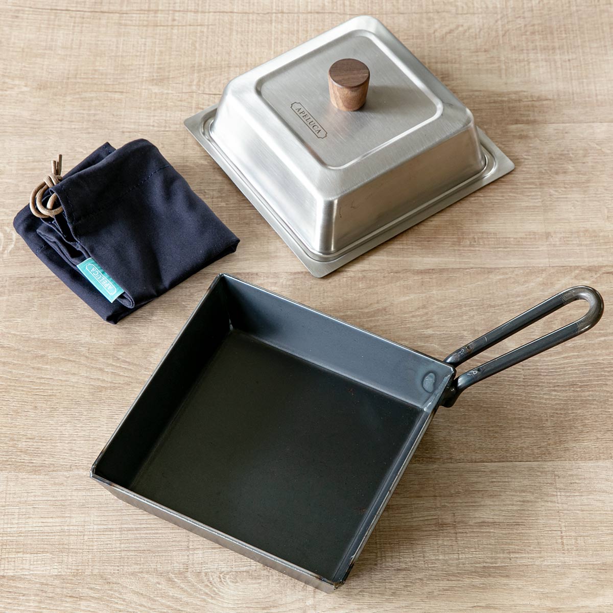 オークス（AUX） フライパン APELUCA コンパクトディープパン フタ付き