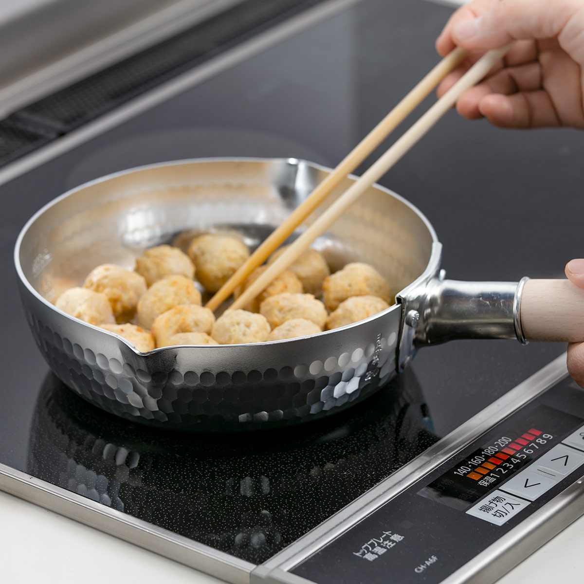 和の職人 IH対応 浅型雪平鍋 20cm 日本製 （ 行平鍋 ガス火 IH 対応