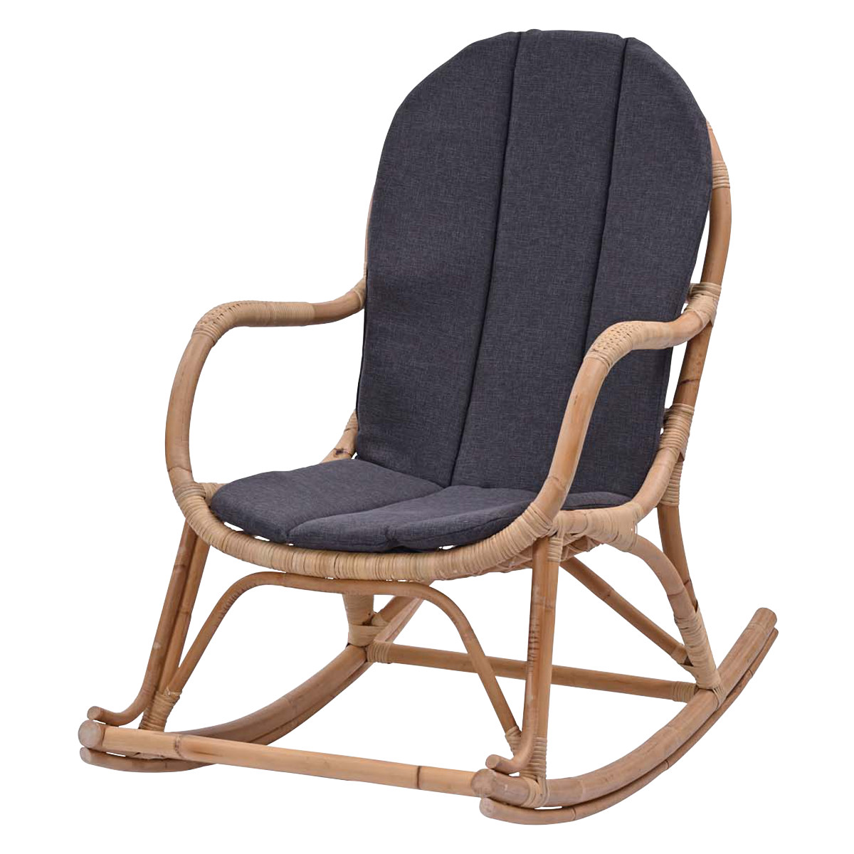 籐 ロッキングチェア クッション付 Breeze 座面高40cm （ チェア 椅子