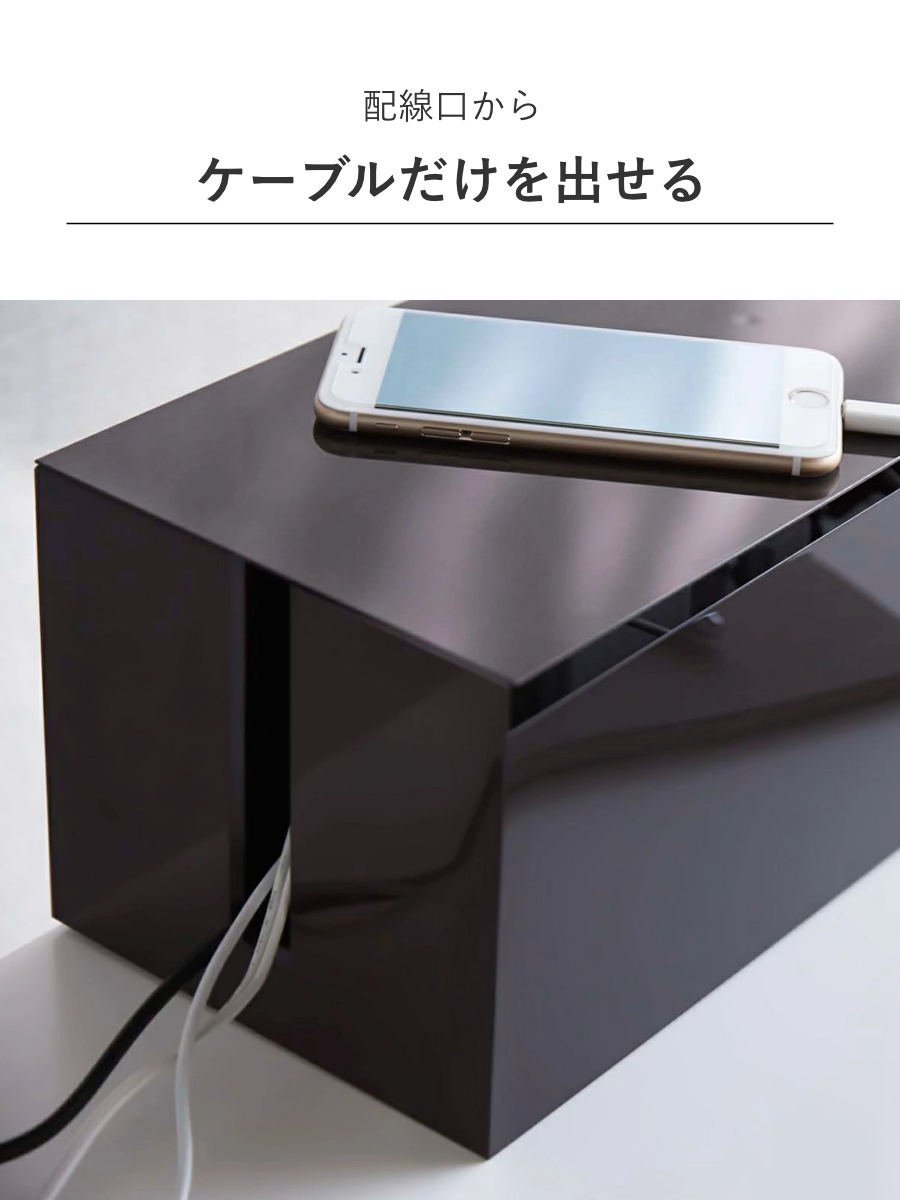 山崎実業 ケーブルボックス ウェブ L （ 4903208027076 switch収納