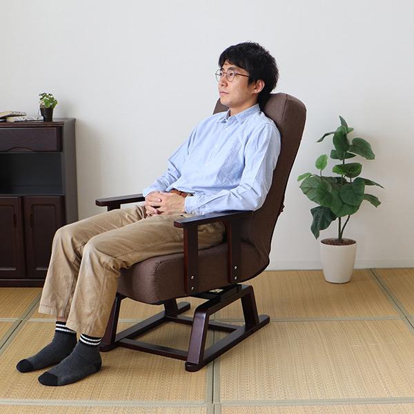 ヤマソロ 高座椅子 高齢者 回転 リクライニング 肘掛 疲れにくい 腰痛