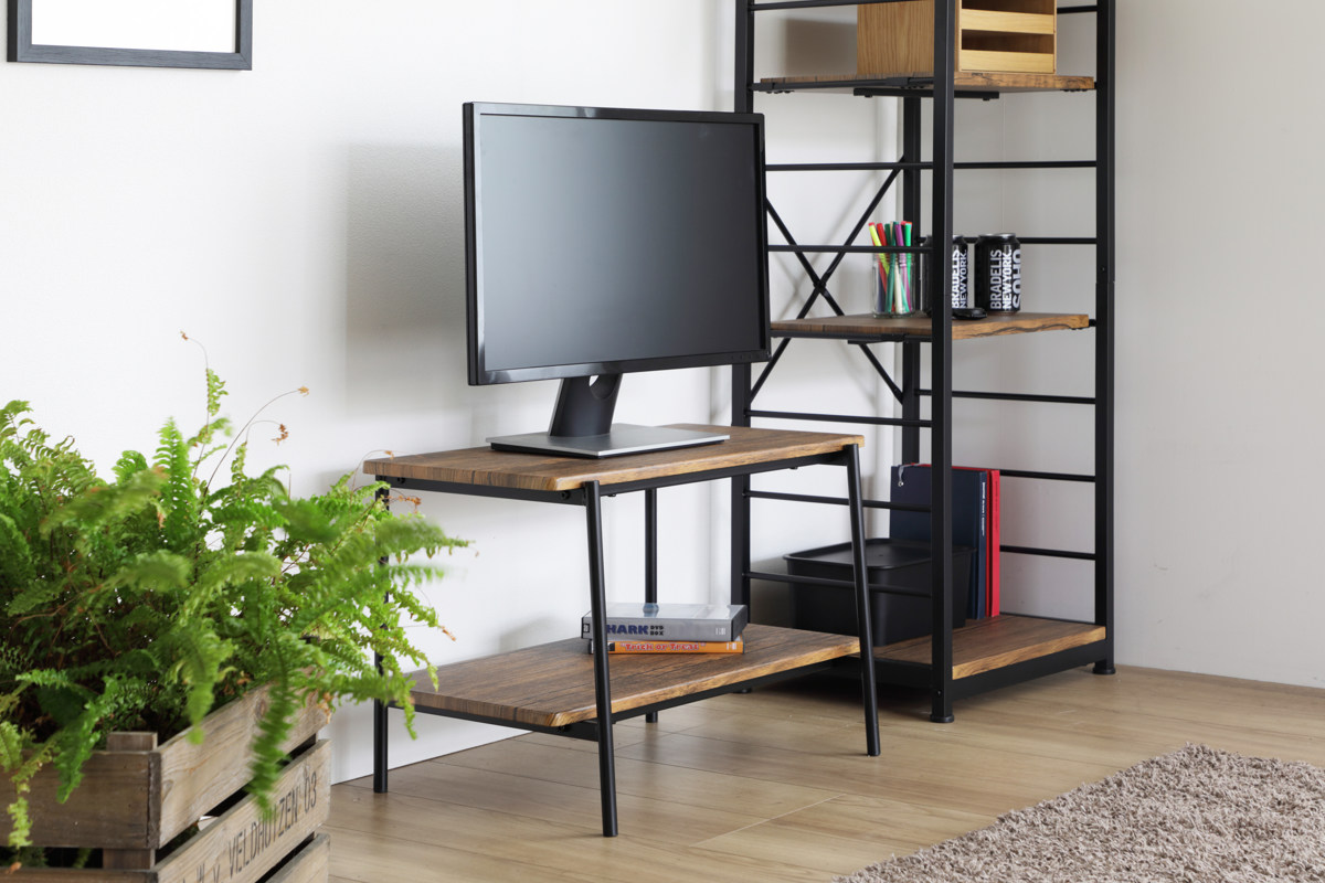 弘益 テレビ台 幅60cm 2段 ローボード ヴィンテージ調 シンプル