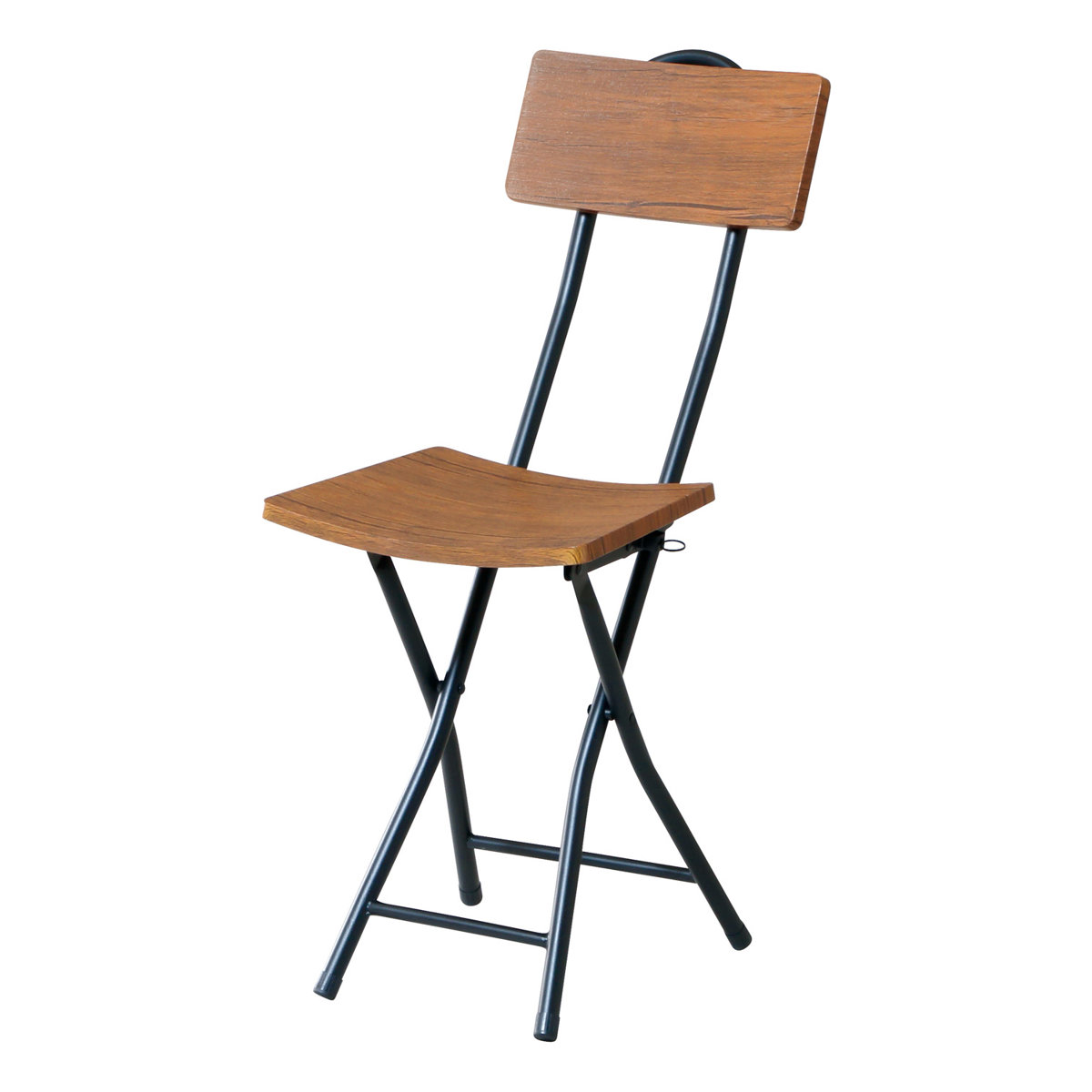 弘益 折りたたみチェア 2脚セット フォールディングチェア 座面高43cm