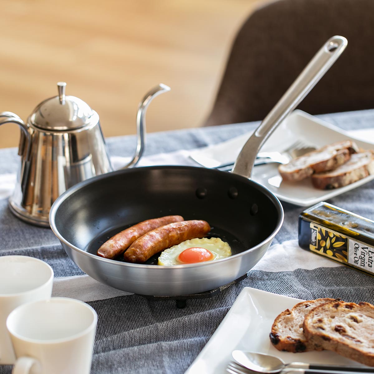 フライパン 21cm アルミ製 シルクフライパン 日本製 中尾アルミ