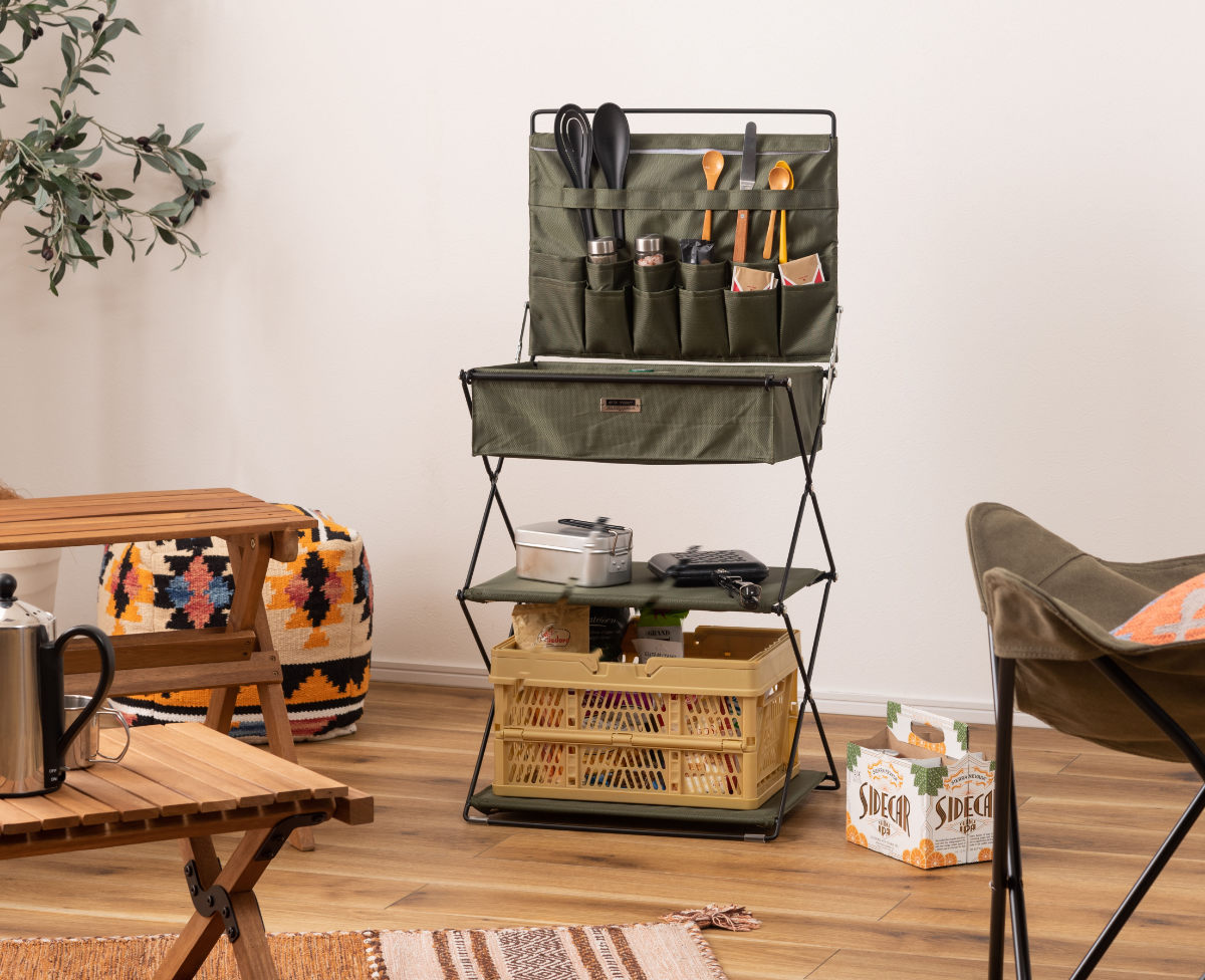 東谷 収納棚 フォールディングラック 3段 折りたたみ （ ラック 収納