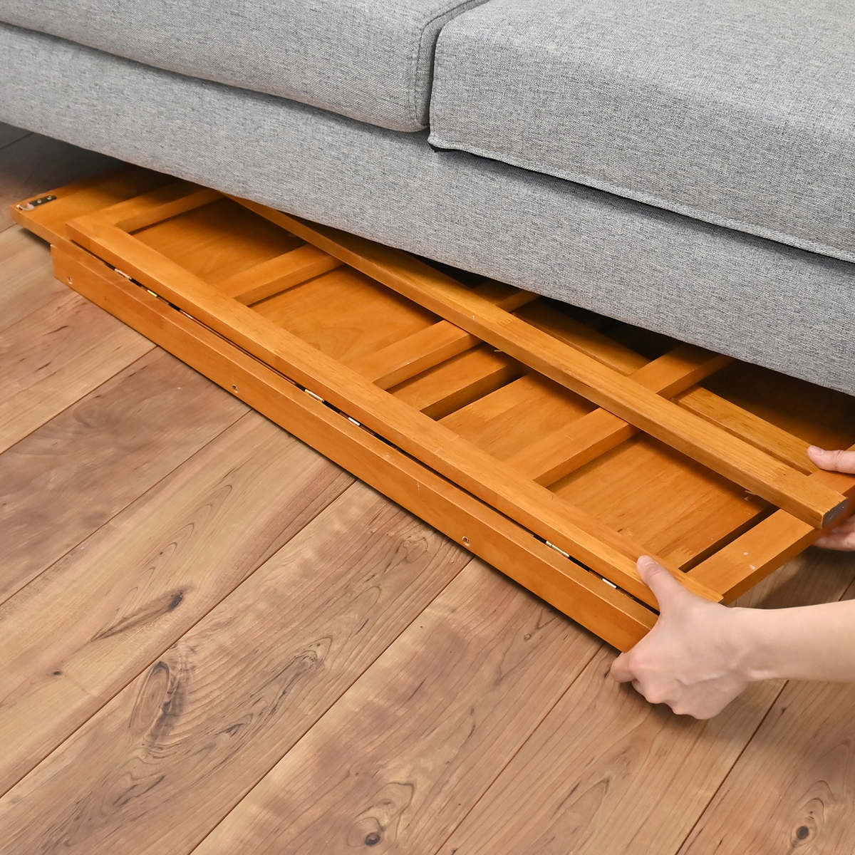 フクダクラフト オープンラック 3段 天然木 折りたたみ式 幅44cm