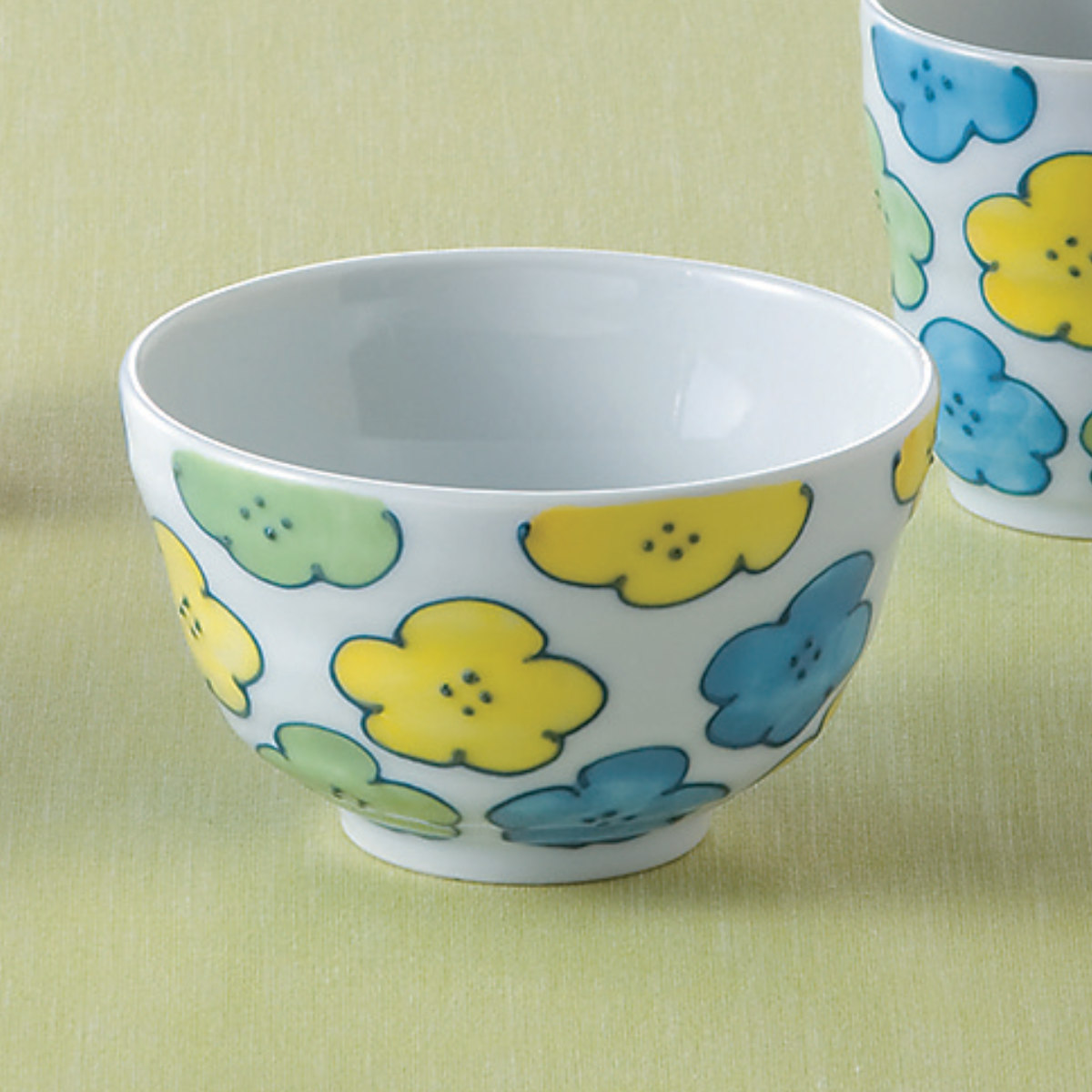 藍花 飯碗 花柄 磁器 波佐見焼 （ 食洗機対応 電子レンジ対応 茶碗 お