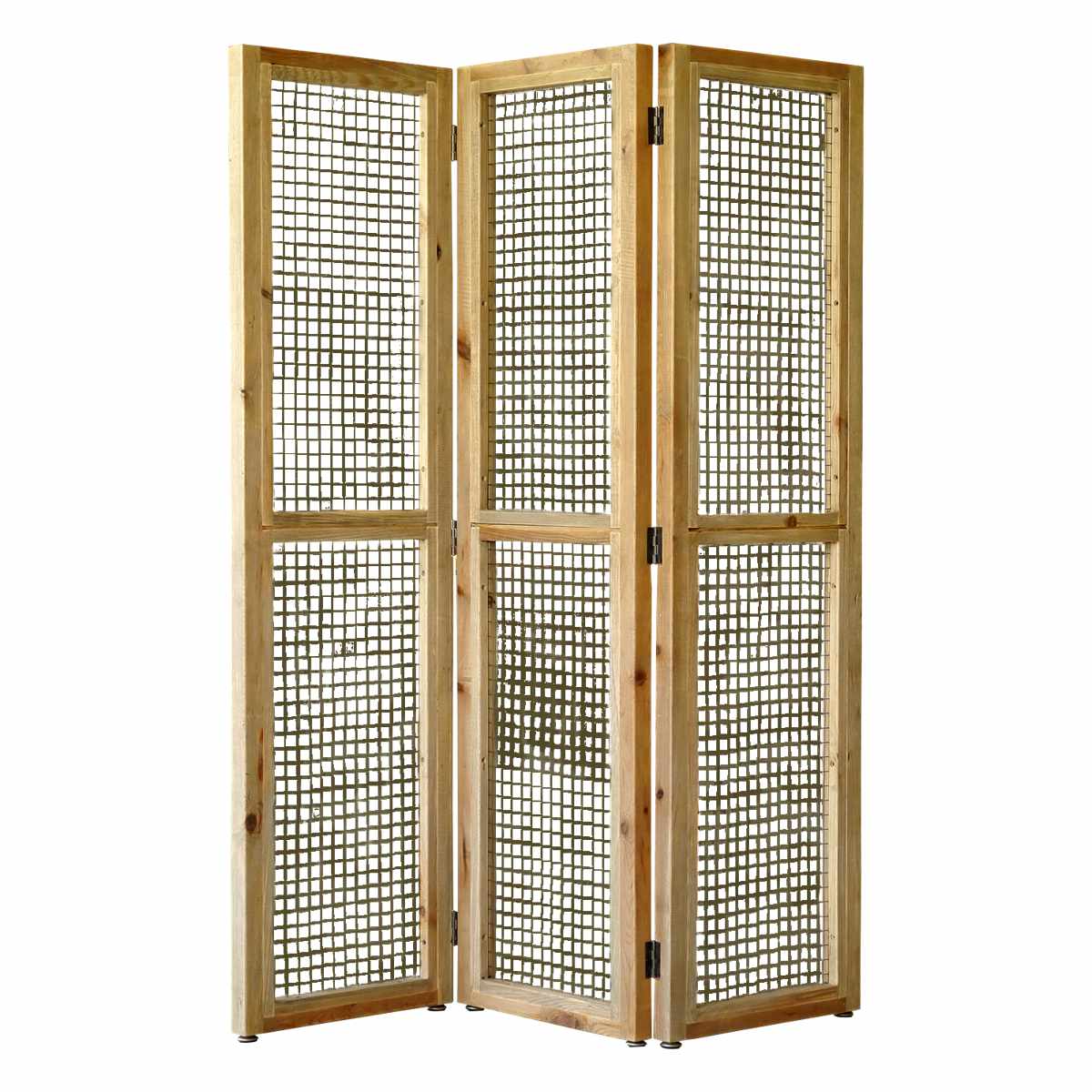 GART（ガルト） スクリーン 3連 高さ167cm 木製 スチール網 （ 衝立