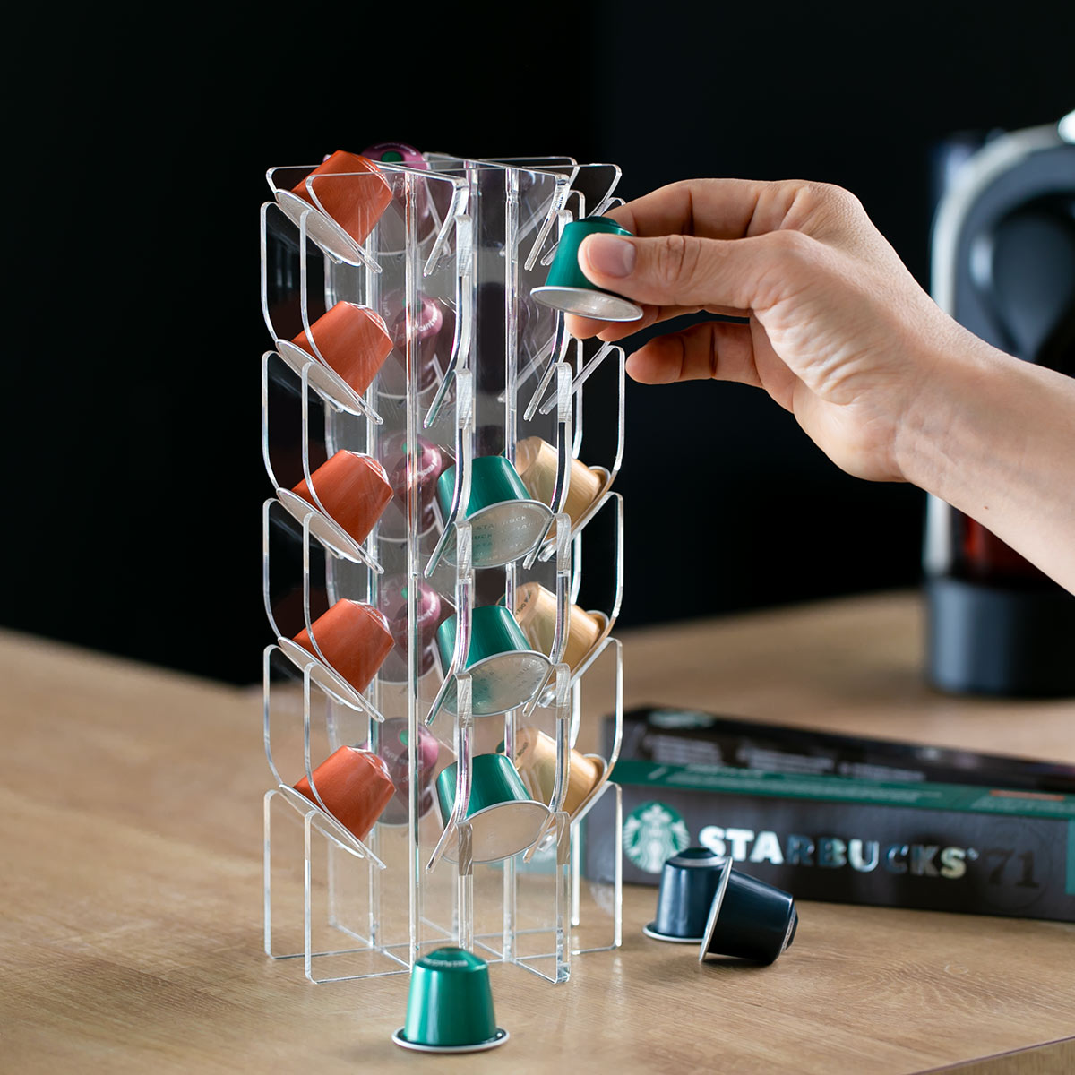 Trytec 特典付き コーヒーカプセルスタンド ネスプレッソカプセル