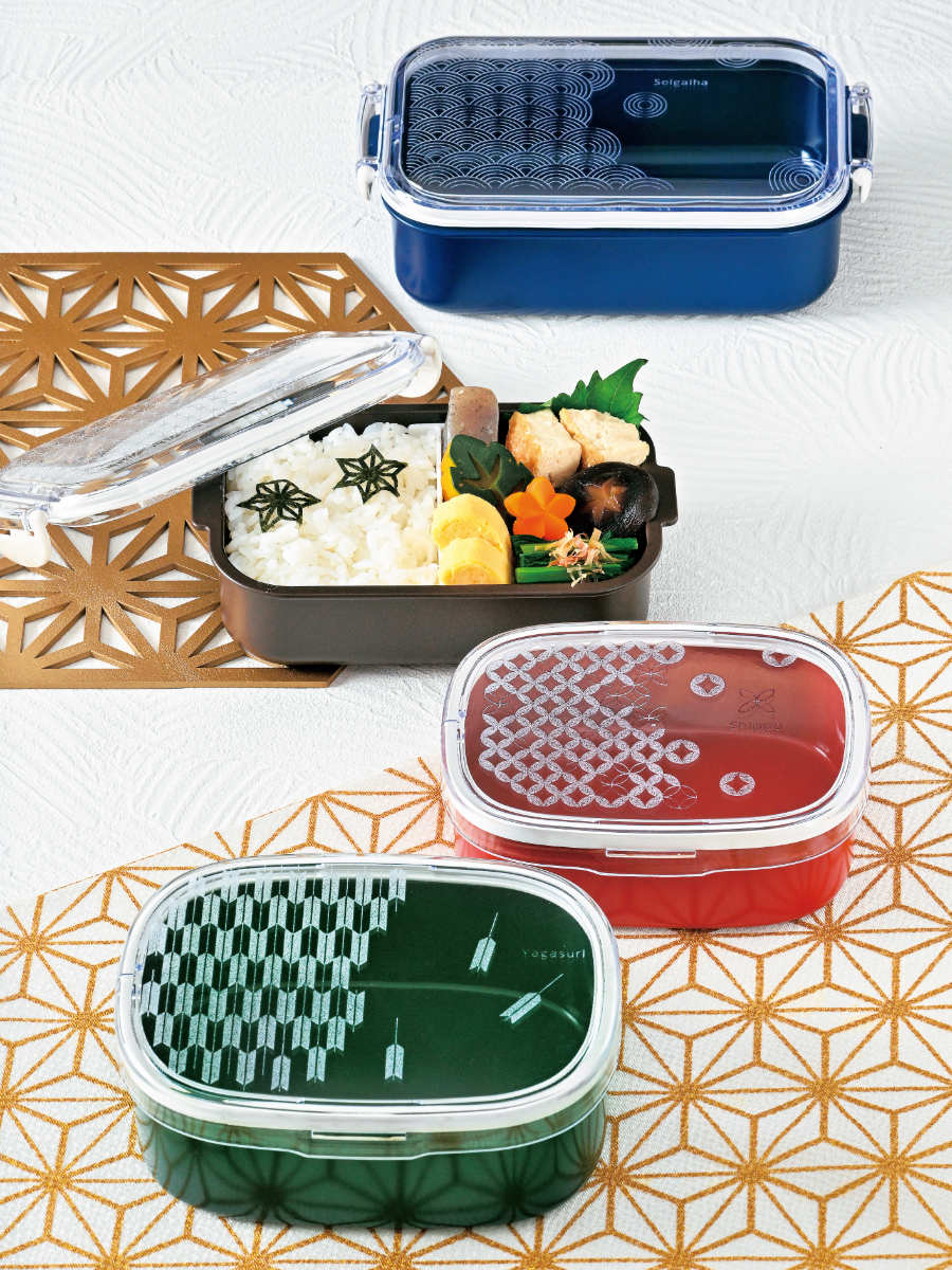 HAKOYA 弁当箱 1段 660ml フレッド長角ランチ 青海波 （ お弁当箱 一段