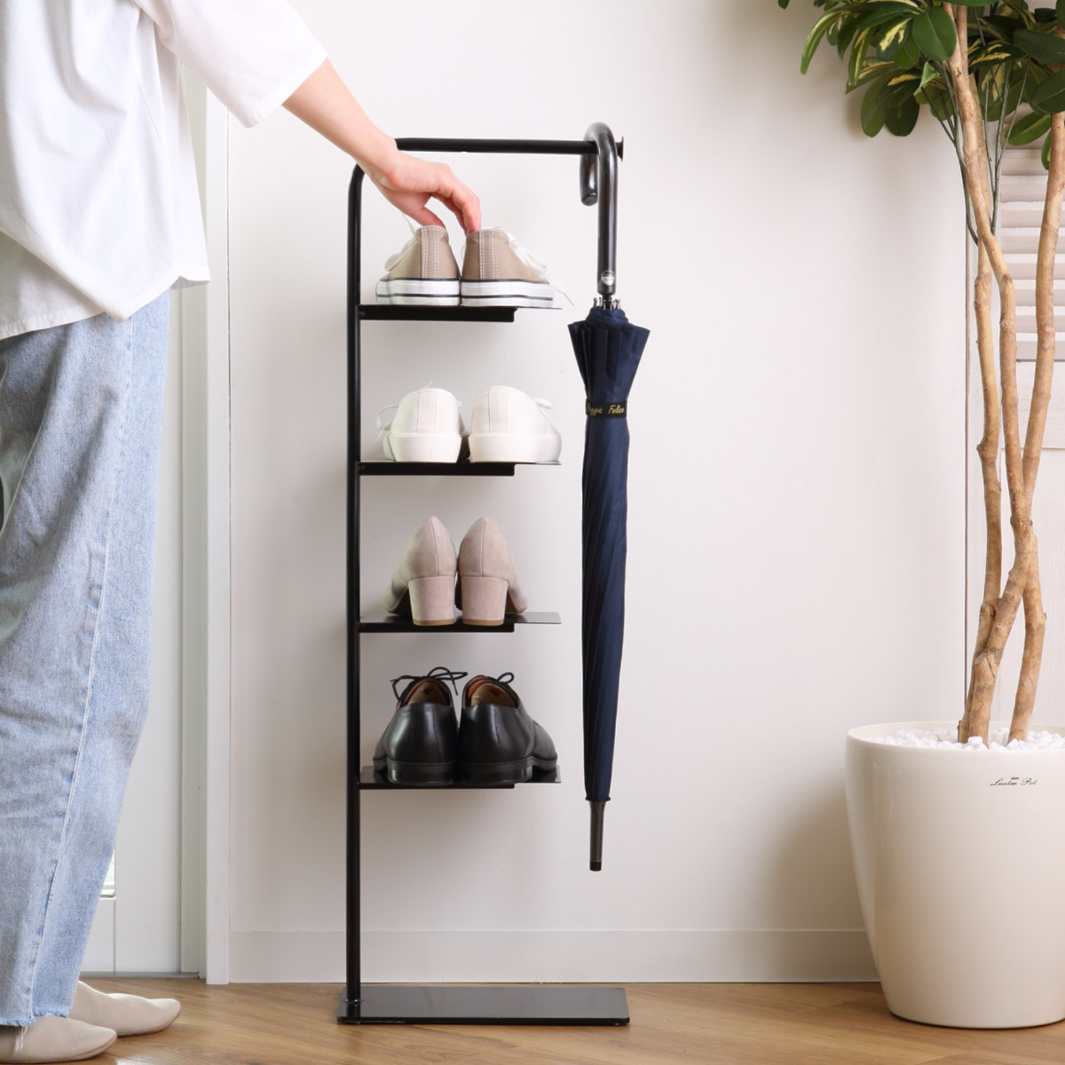 シューズラック Stack rack 5段 （ シューズ ラック 靴収納 玄関収納