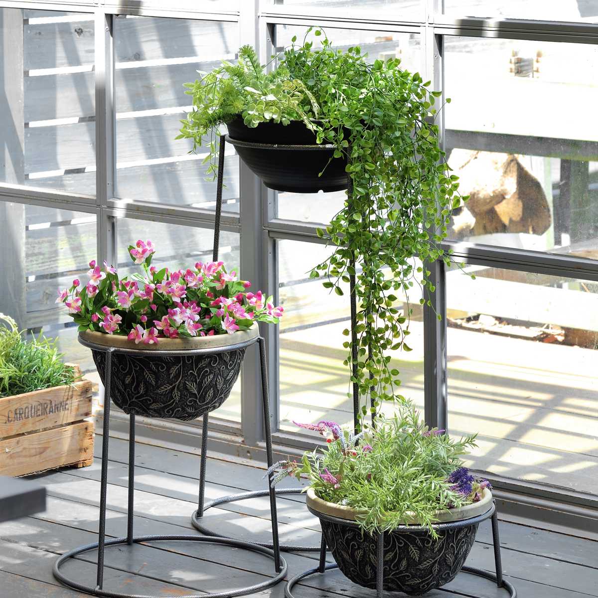 プランタースタンド ハンマートンボールプランター 高さ70cm