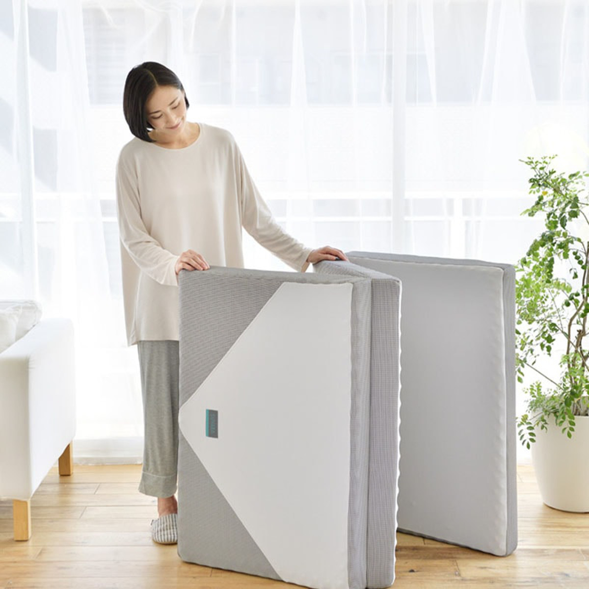 西川（nishikawa） 三つ折り マットレス SUYARA シングル 体圧分散