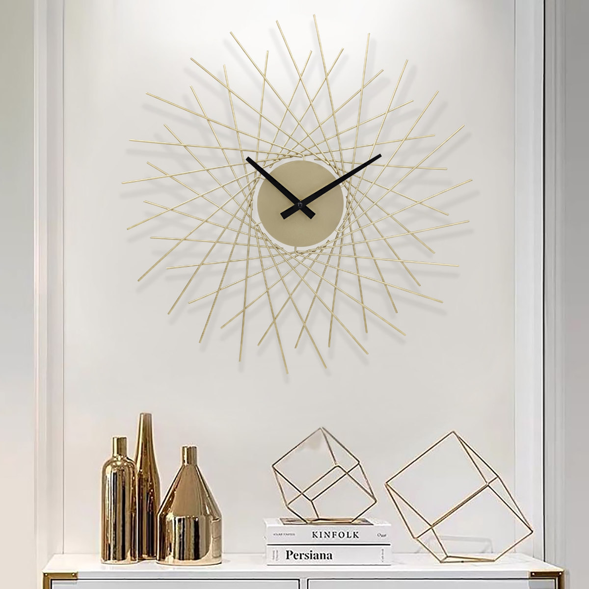 掛け時計 秒針なし 静音 マルチディメンション アプリクス 直径50cm