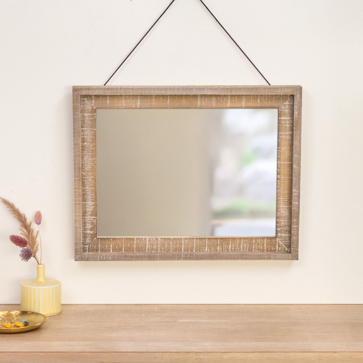 パラデック ウォールミラー 34.5×44.5cm ヴィンテージ 古木材