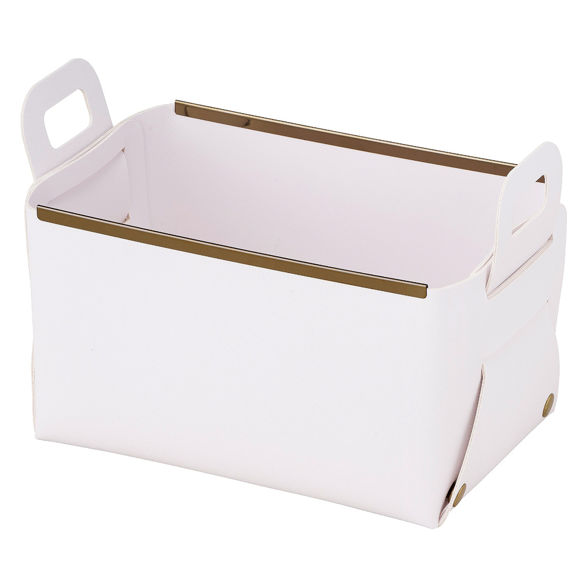 パール金属 収納ボックス フェイクレザー CUBEケース S 小物収納 卓上