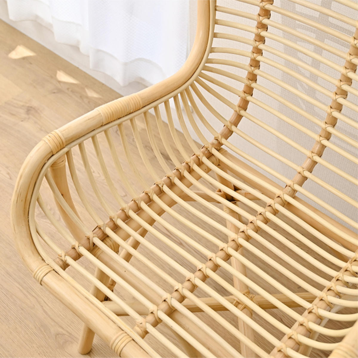 ダイニングチェア ラタン 座面高45cm クッション付 Breeze （ ラタン