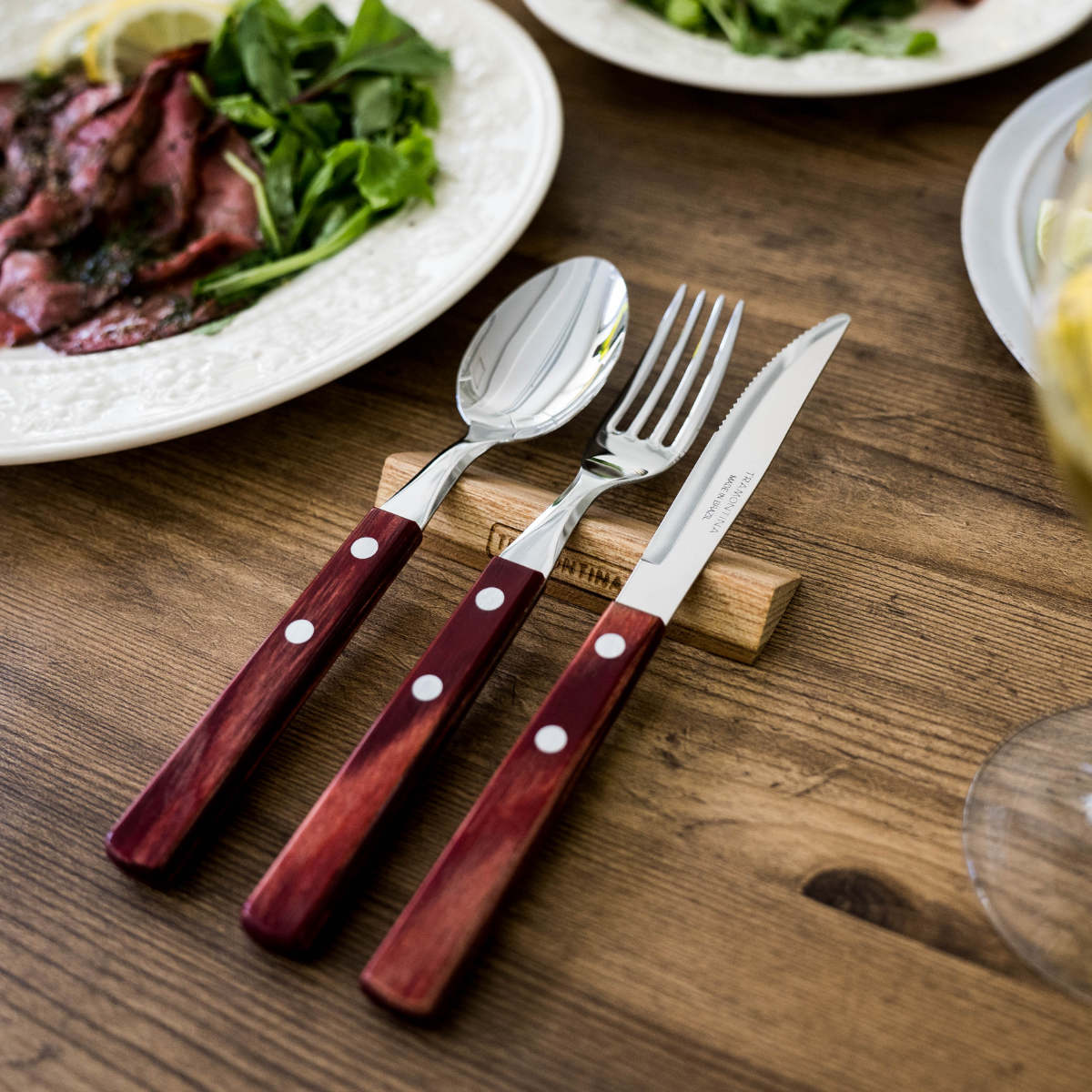 TRAMONTINA（トラモンティーナ） カトラリー4本&カトラリーレスト