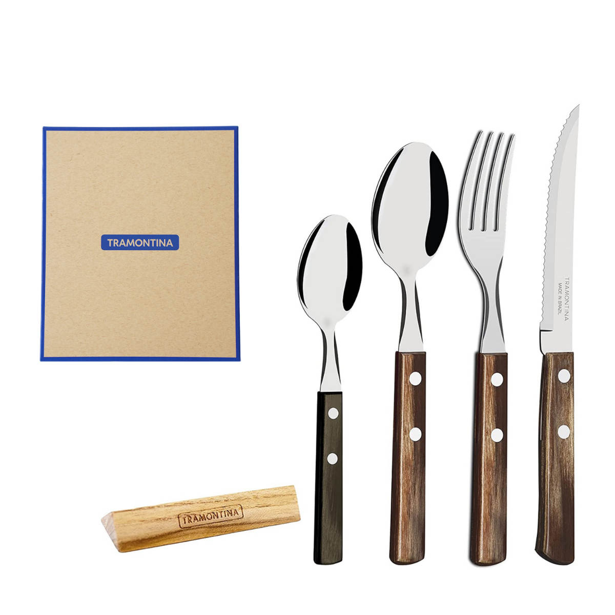 TRAMONTINA（トラモンティーナ） カトラリー4本&カトラリーレスト