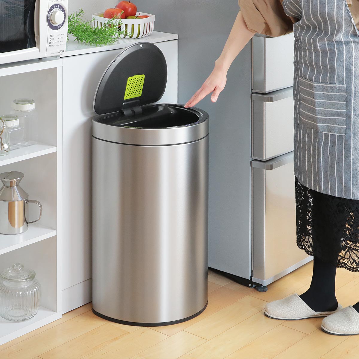 EKO（イーケーオー） ゴミ箱 45L ミラージュ セミラウンドセンサービン