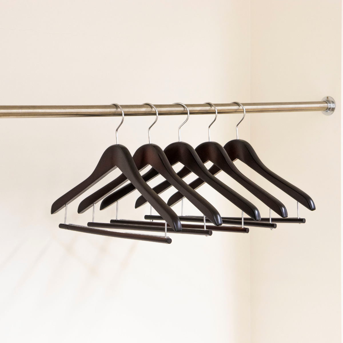 サワフジ ハンガー 木製ハンガー 5本組 （ スーツハンガー 木製 5本