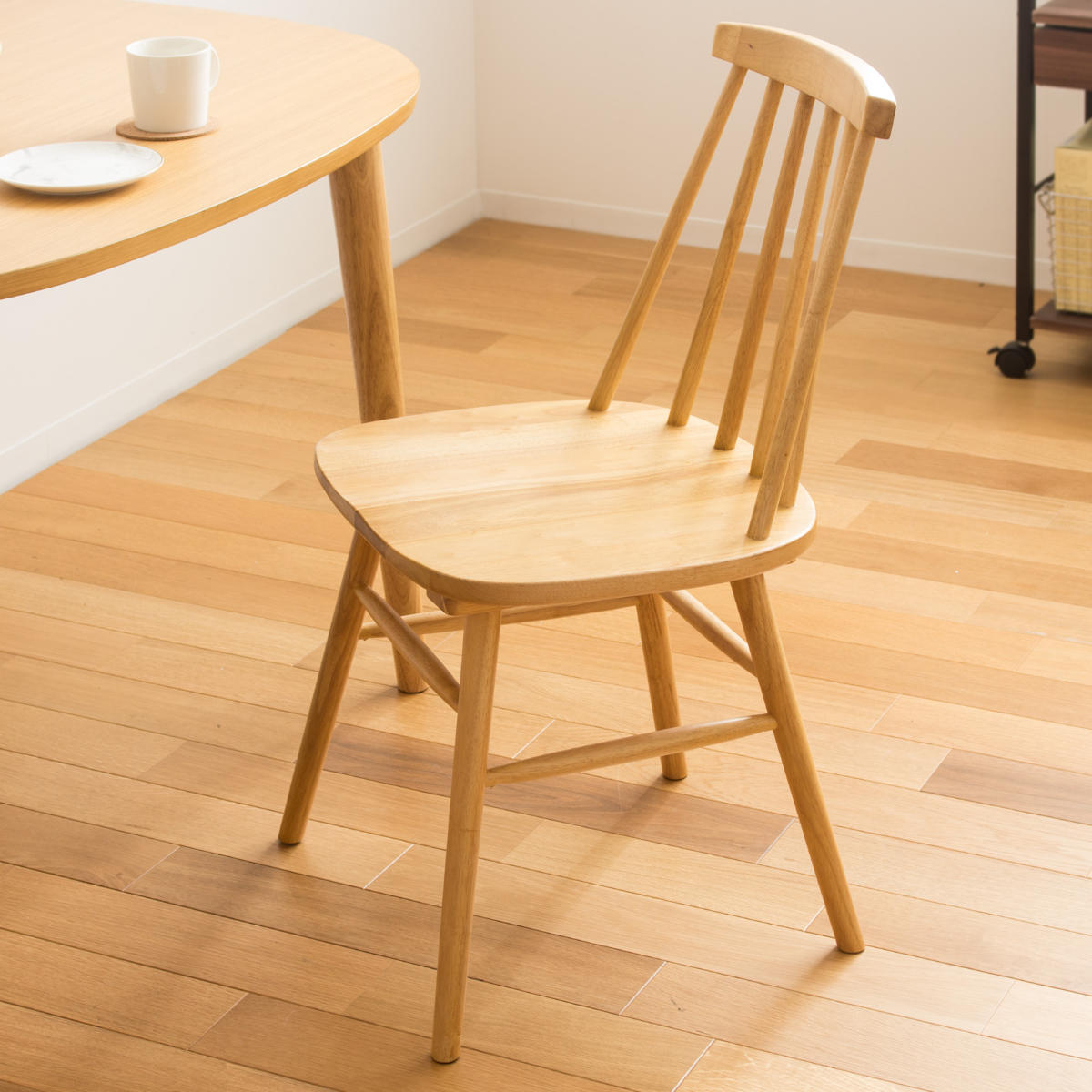 岩附 ダイニングチェア 座面高42cm 天然木 ウィンザーチェア （ 木製