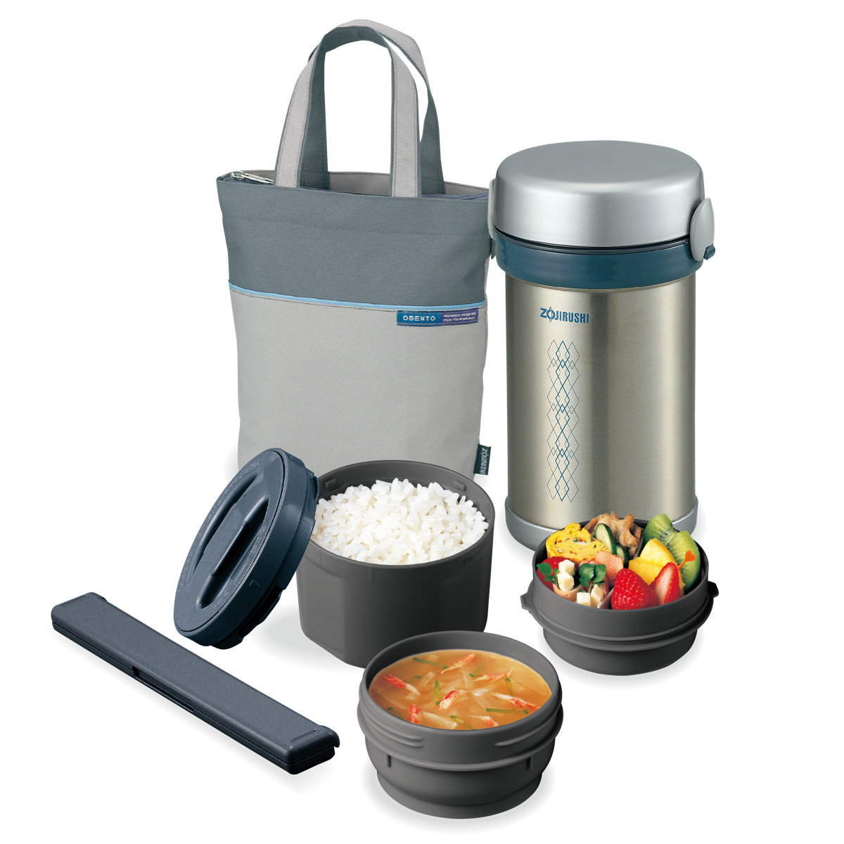 象印（ZOJIRUSHI） 保温弁当箱 ステンレスランチジャー 840ml 「お・べ