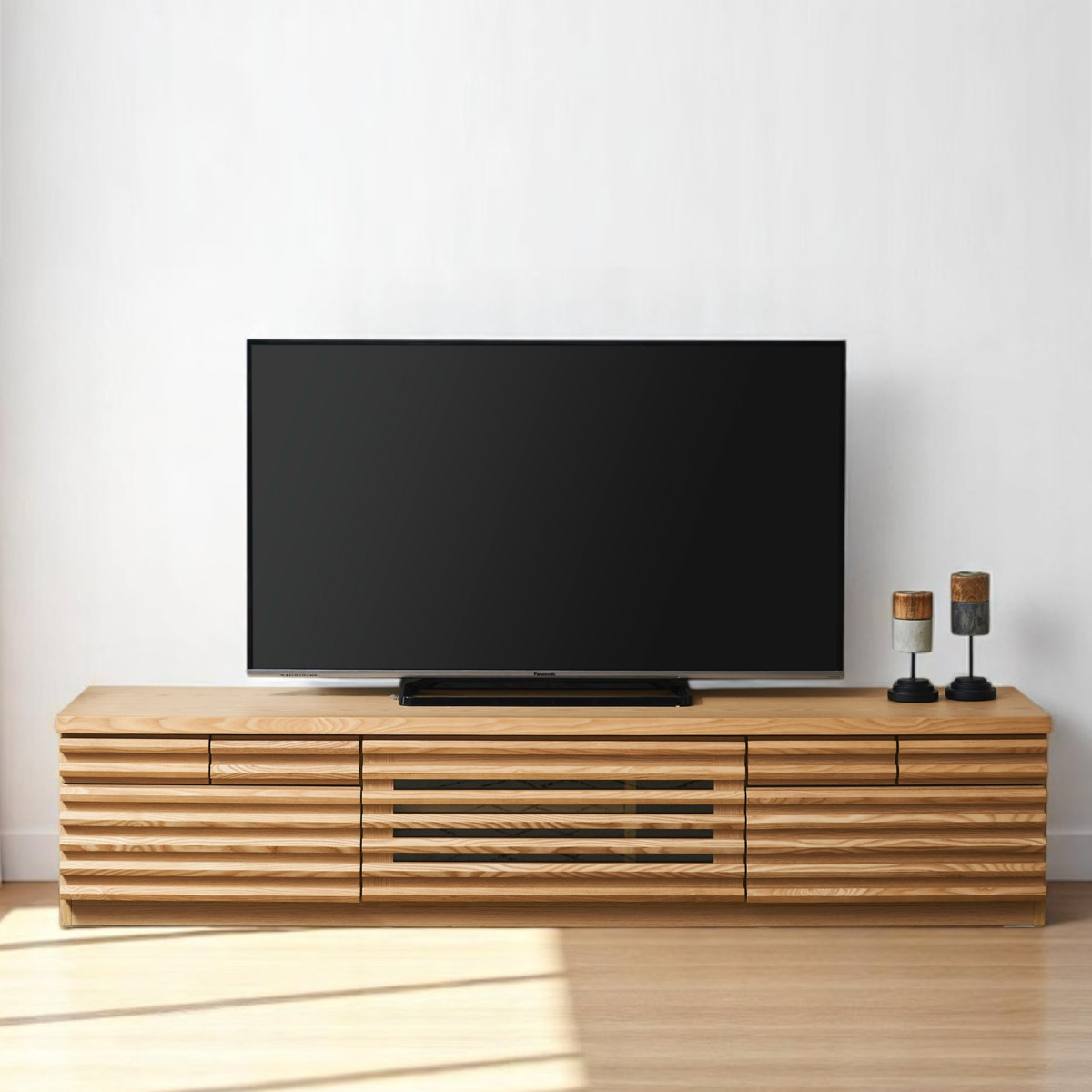 テレビ台 幅180cm ローボード 80型対応 天然木 完成品 （ TV台 テレビ