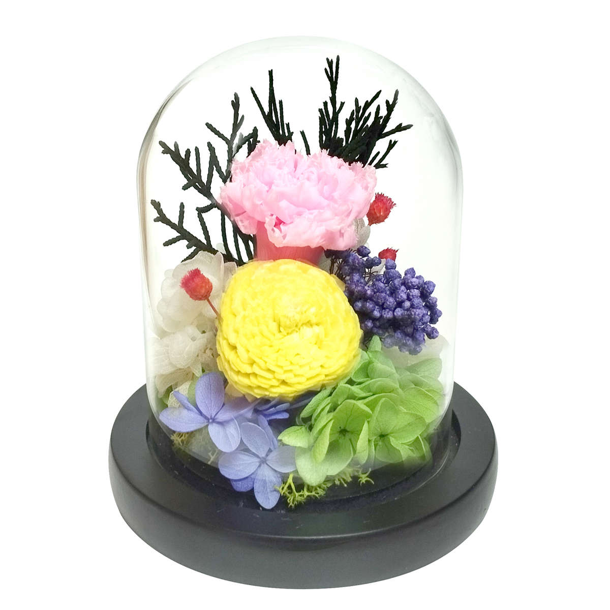 供え花 仏花 ガラスドームアレンジメント プリザーブドフラワー 桃音