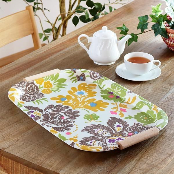 トレー 46cm isso ecco イッソ・エッコ ファブリックトレー 持ち手付き