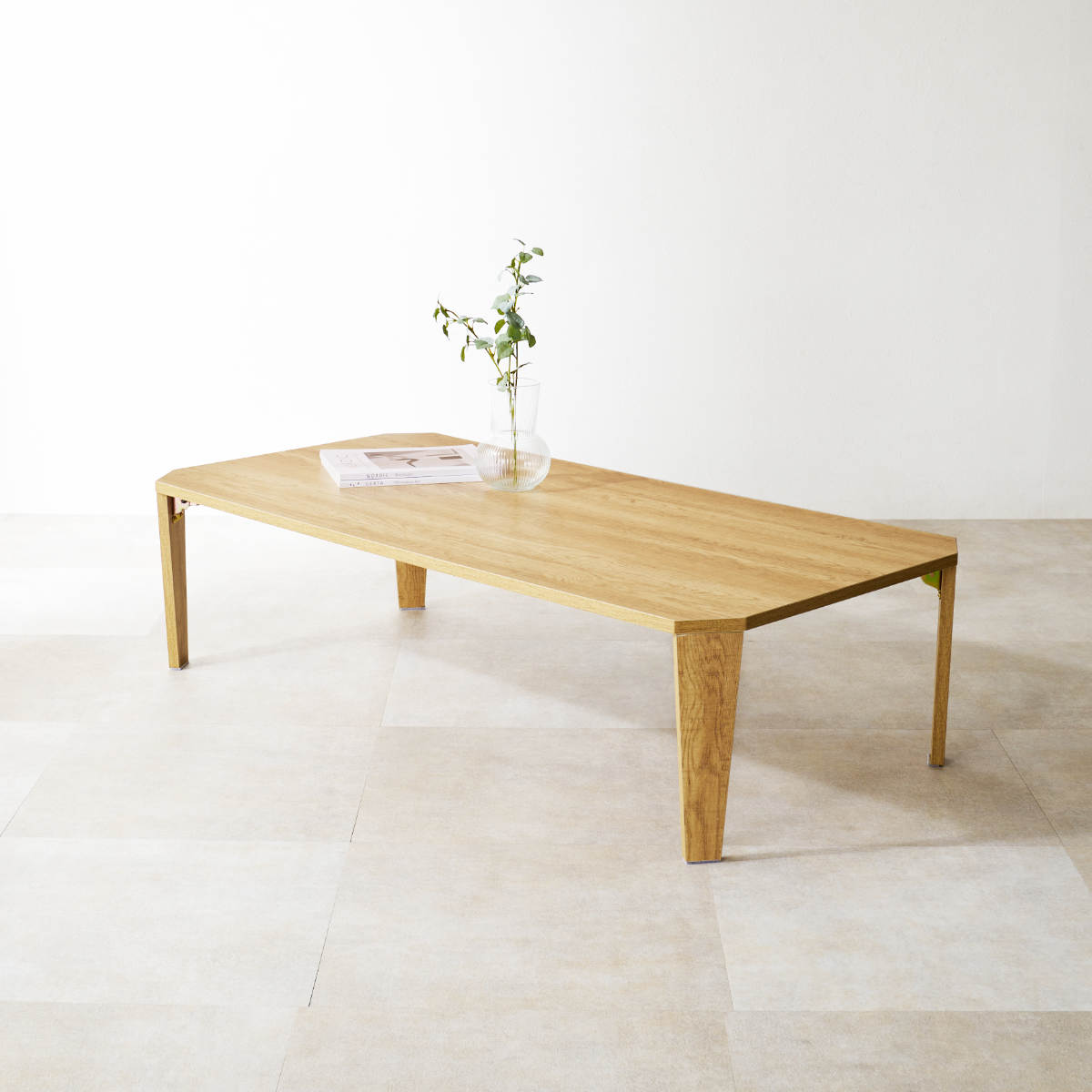 ローテーブル 幅120cm 折りたたみ 座卓 （ 完成品 木目 石目