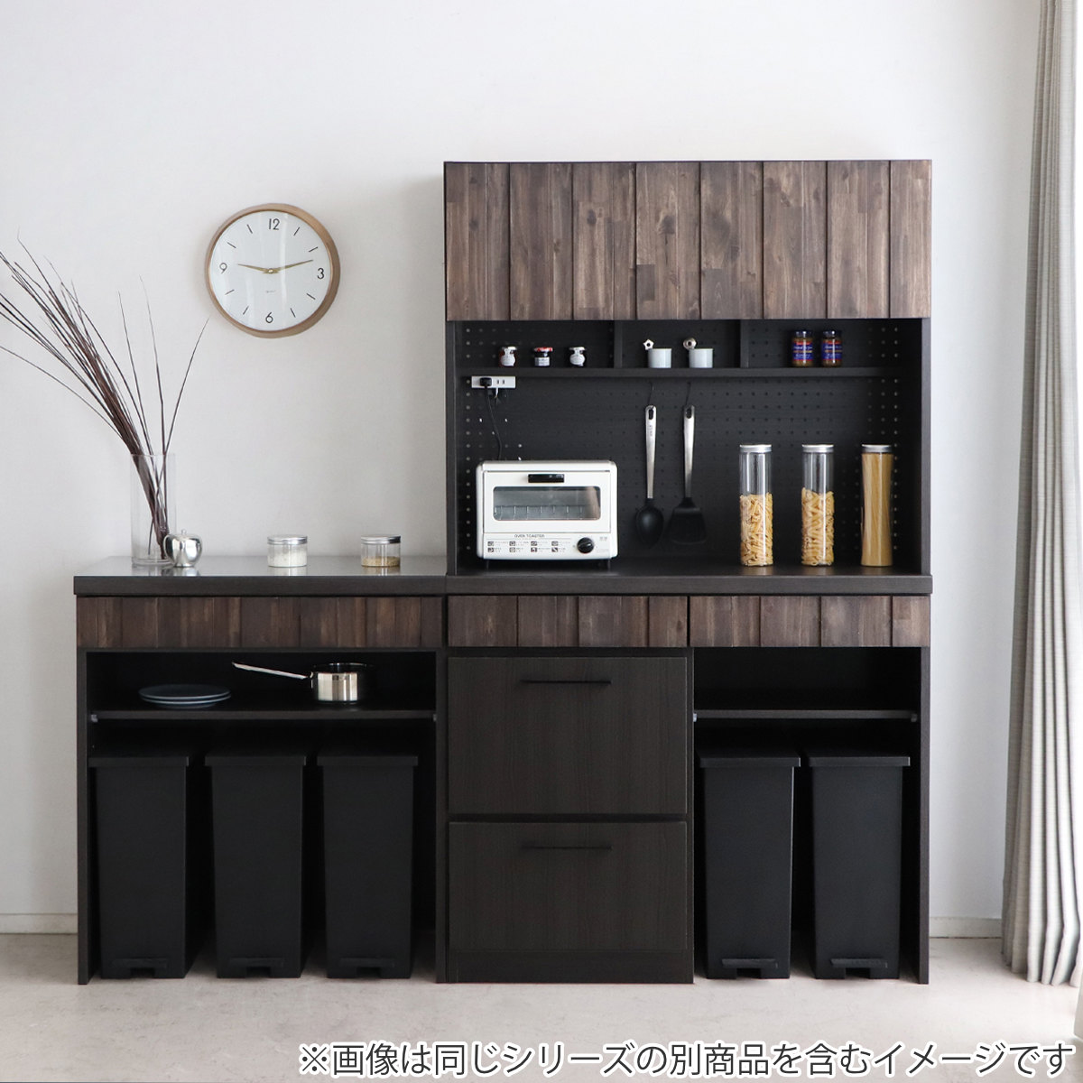 東馬（Tohma） キッチンボード 食器棚 板扉上台 ダスト下台タイプ RESE