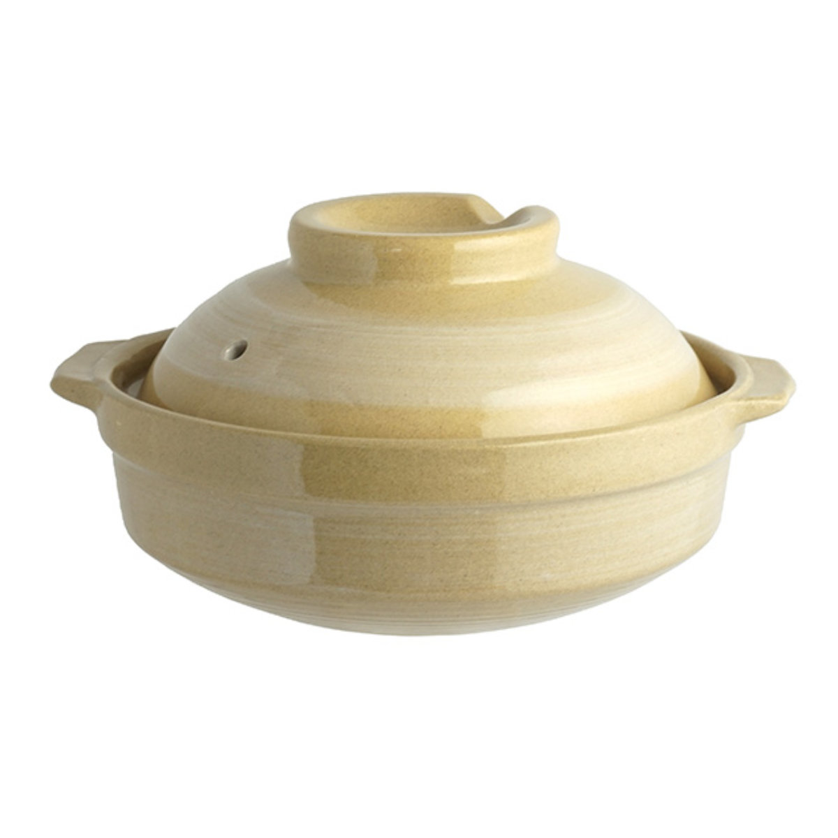 土鍋 19cm ガス火専用 浅型土鍋 （ ガス火対応 ガス 両手鍋 どなべ 直