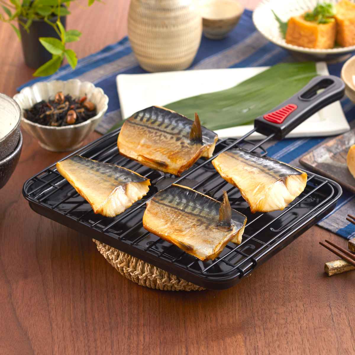 竹原製缶 魚焼き網 ガス火専用 セラグリル ストレートL （ Siセンサー