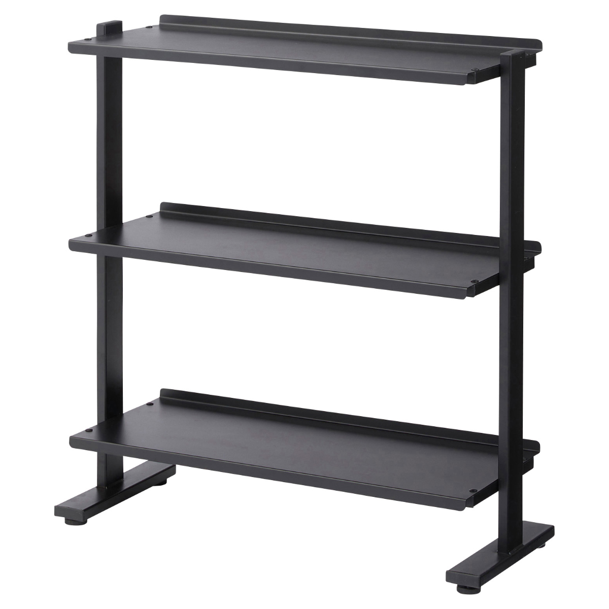 東谷 マガジンラック 3段 棚板角度調整 シェルフ スチール製 約幅