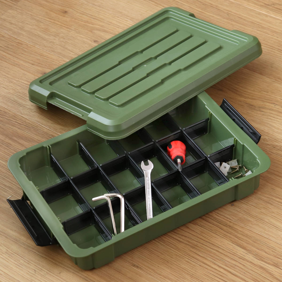 SANKA 収納ボックス 4個セット Nタフコン ATC-38-08 フタ付き 幅26