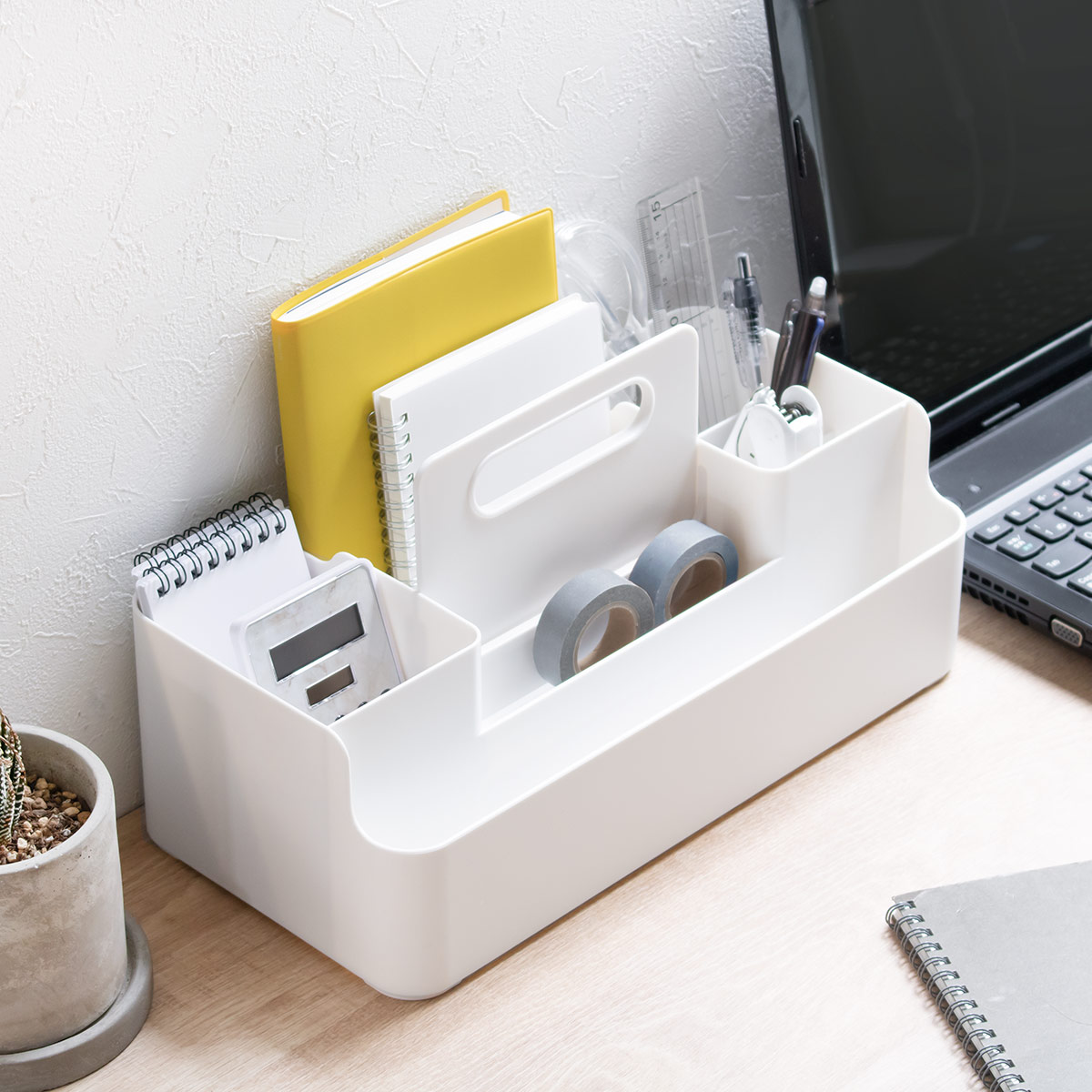 SANKA 小物収納 ナチュラ ツールピット L ハンドル付き （ 収納ケース