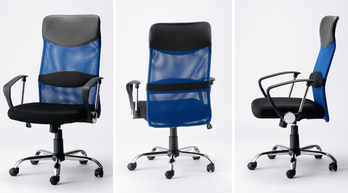 オフィスチェア 座面高44〜52cm メッシュ 昇降式 （ 法人限定