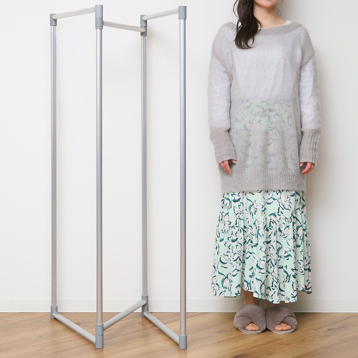 パール金属 物干し 室内 軽くて丈夫なアルミ製折りたたみ物干し 高さ
